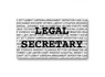 5 LEGAL SECRETARY REQUIRED