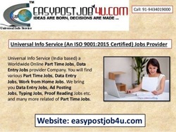 Unemployed We are offering Part time Jobs, Data Entry Jobs, Work from home jobs