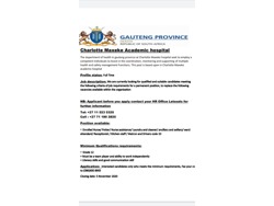 CHARLOTTE MAXEKE ACADEMIC HOSPITAL-0711802820