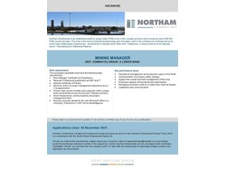Northam mine Hiring permanent jobs for more information call RIBA (0608595460)