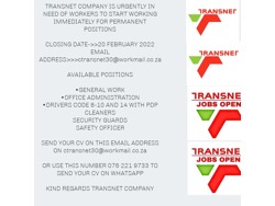 Worker s needed urgently for a permanent requirement