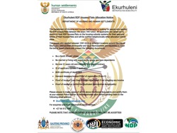 Ekurhuleni RDP Flats and Houses Allocation