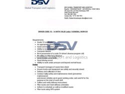 Dsv Global logistics transport